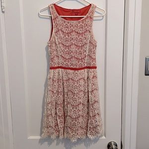 Women’s Lace White and Pink Dress